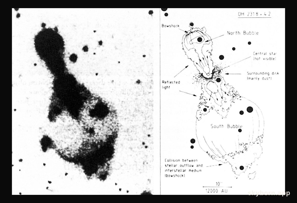 Bubbles around the dying star OH231.8+4.2