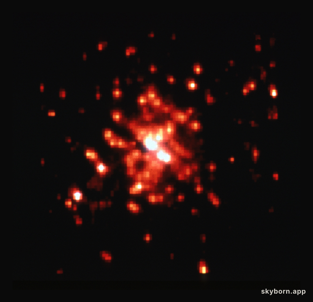 Star cluster R136 - wide field and planetary camera