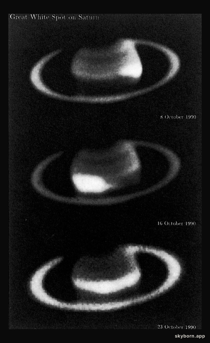 The great white spot on Saturn
