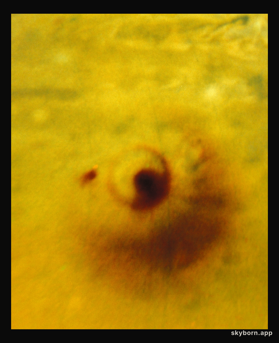 Flat Projection of Large Comet Impact on Jupiter
