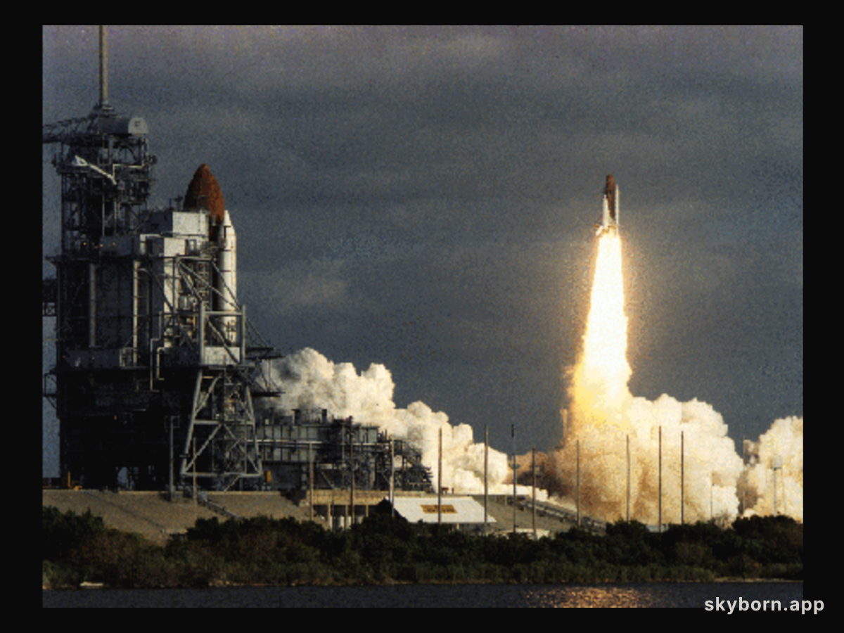 Columbia Waits, Discovery Launches