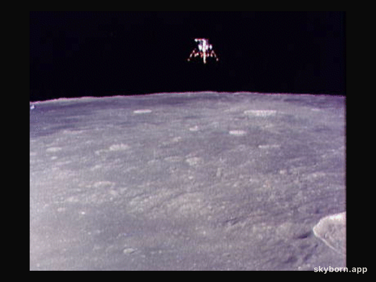 Apollo 12's Lunar Module Descends