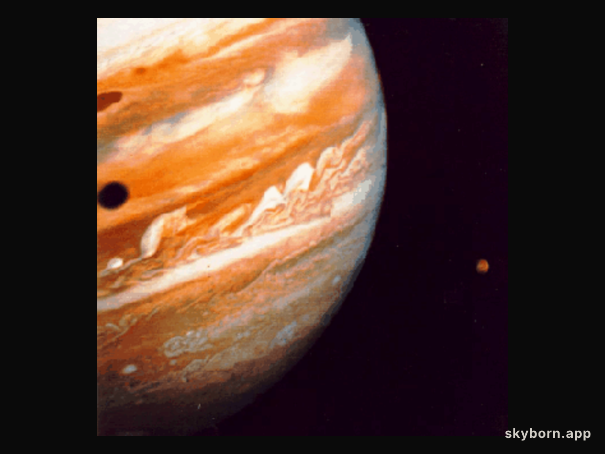 Jupiter, Io, and Ganymede's Shadow