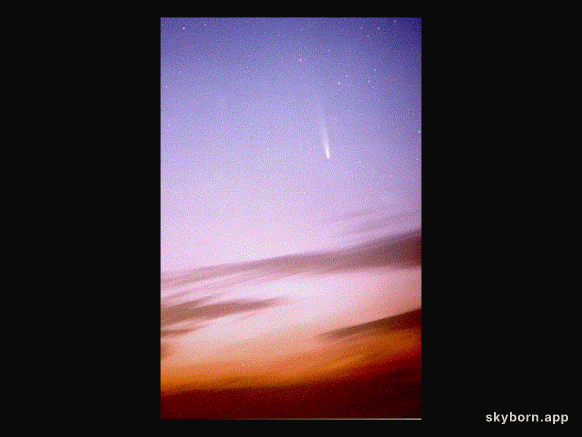 The Sun Sets on Comet Hyakutake