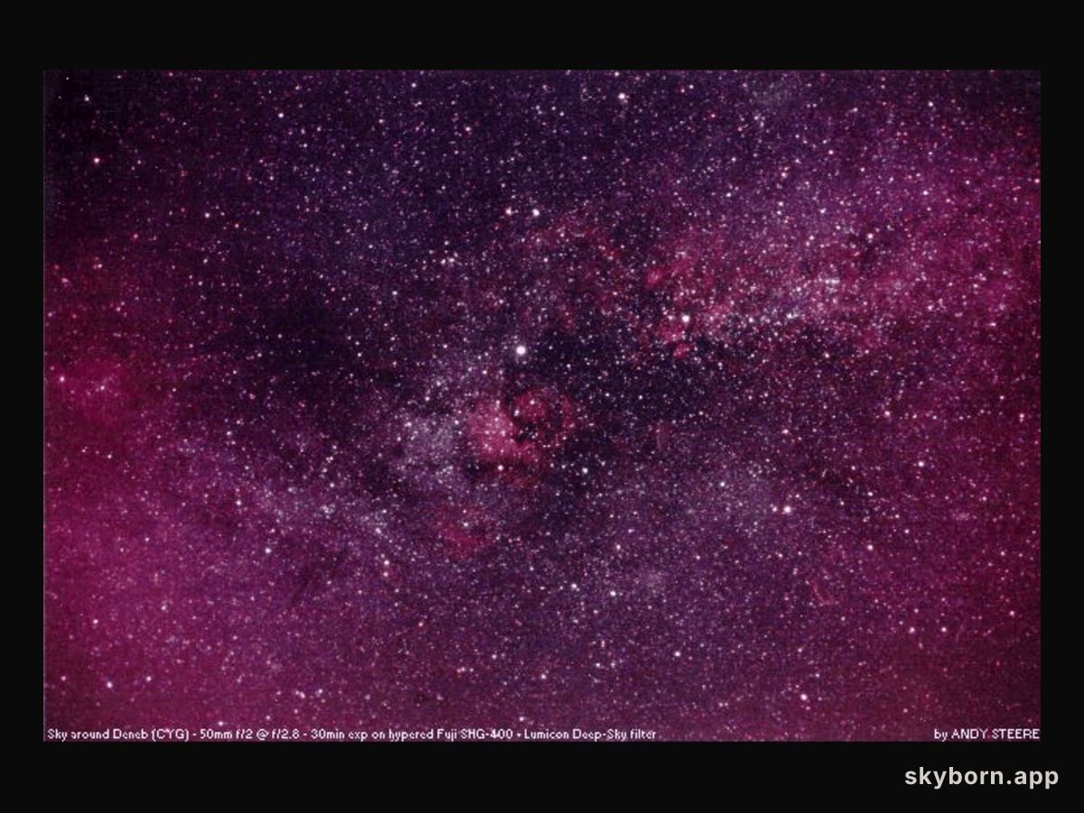 The Milky Way Near the Northern Cross