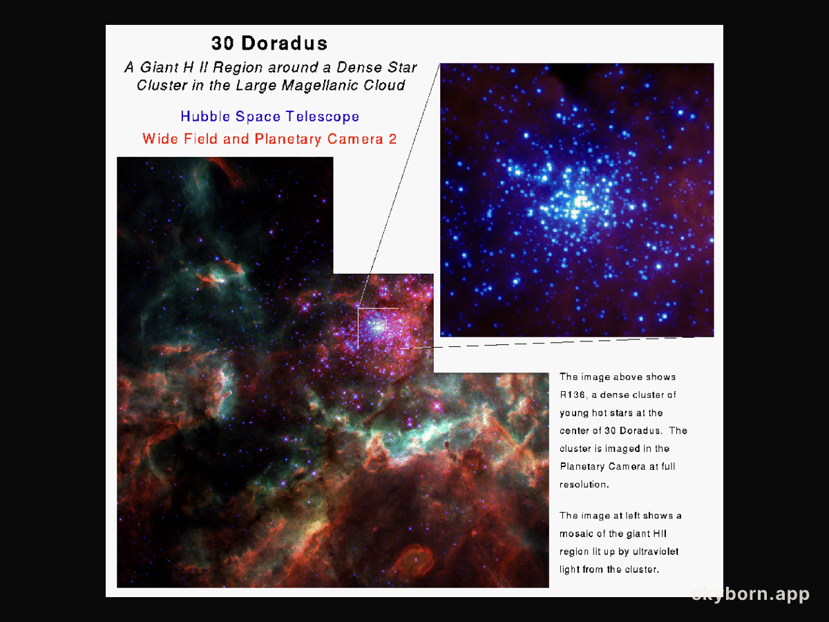 In the Center of 30 Doradus