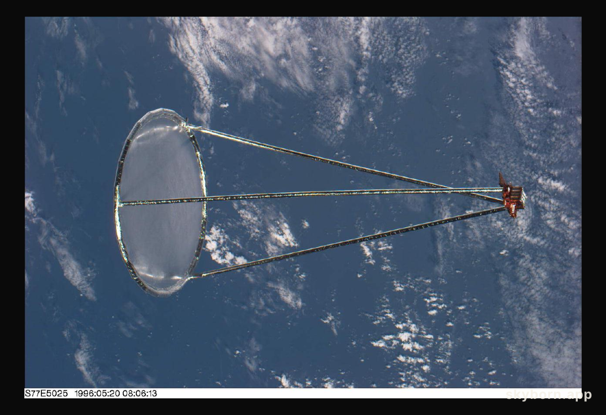 The Shuttle Launches an Inflatable Antenna