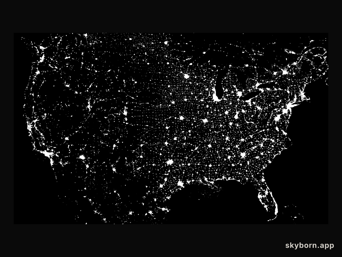 The United States at Night