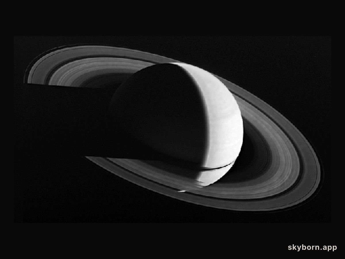 Looking Down on Saturn