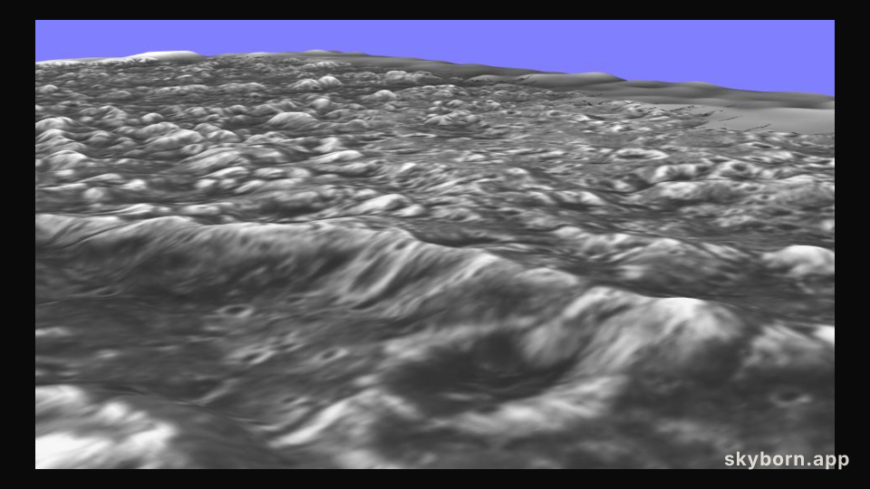 A Flyby View of Ganymede