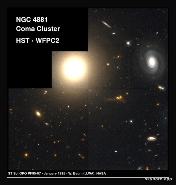Elliptical Galaxy NGC 4881 in Coma
Credit: