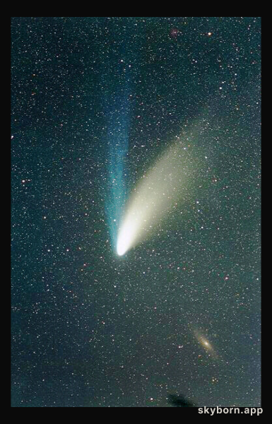 Hale-Bopp and Andromeda 
Credit and Copyright: