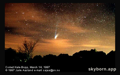 Earth, Clouds, Sky, Comet 
Credit and Copyright: