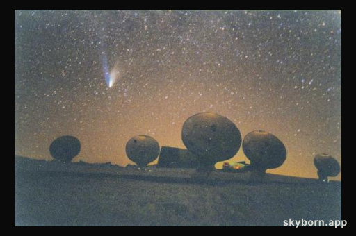 Hale-Bopp and Plateau de Bure Interferometer 
Credit and Copyright: