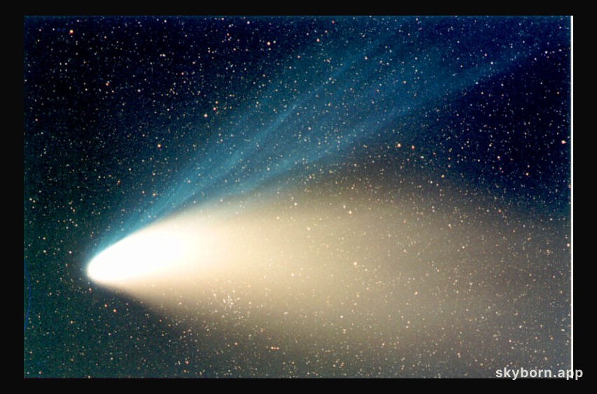 A Star Cluster Through Hale-Bopp's Tail 
Credit and Copyright: