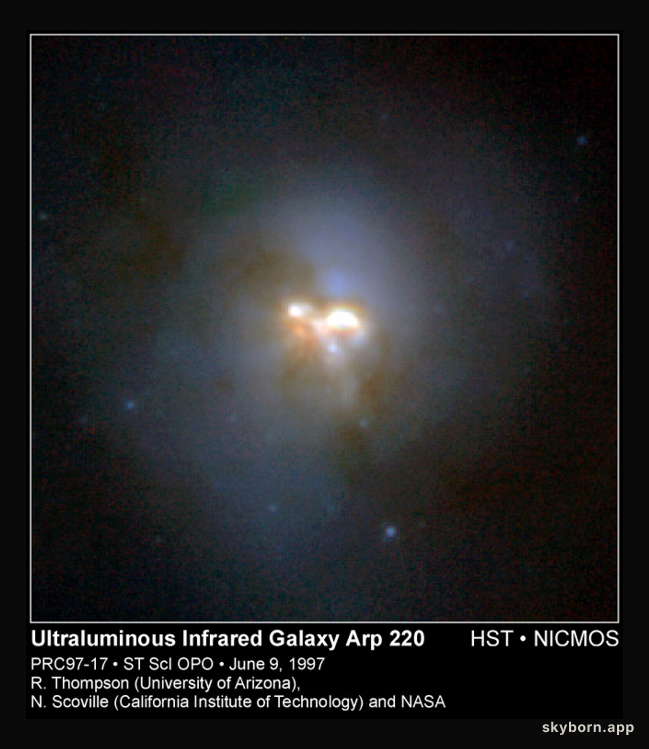 Arp 220: Spirals in Collision