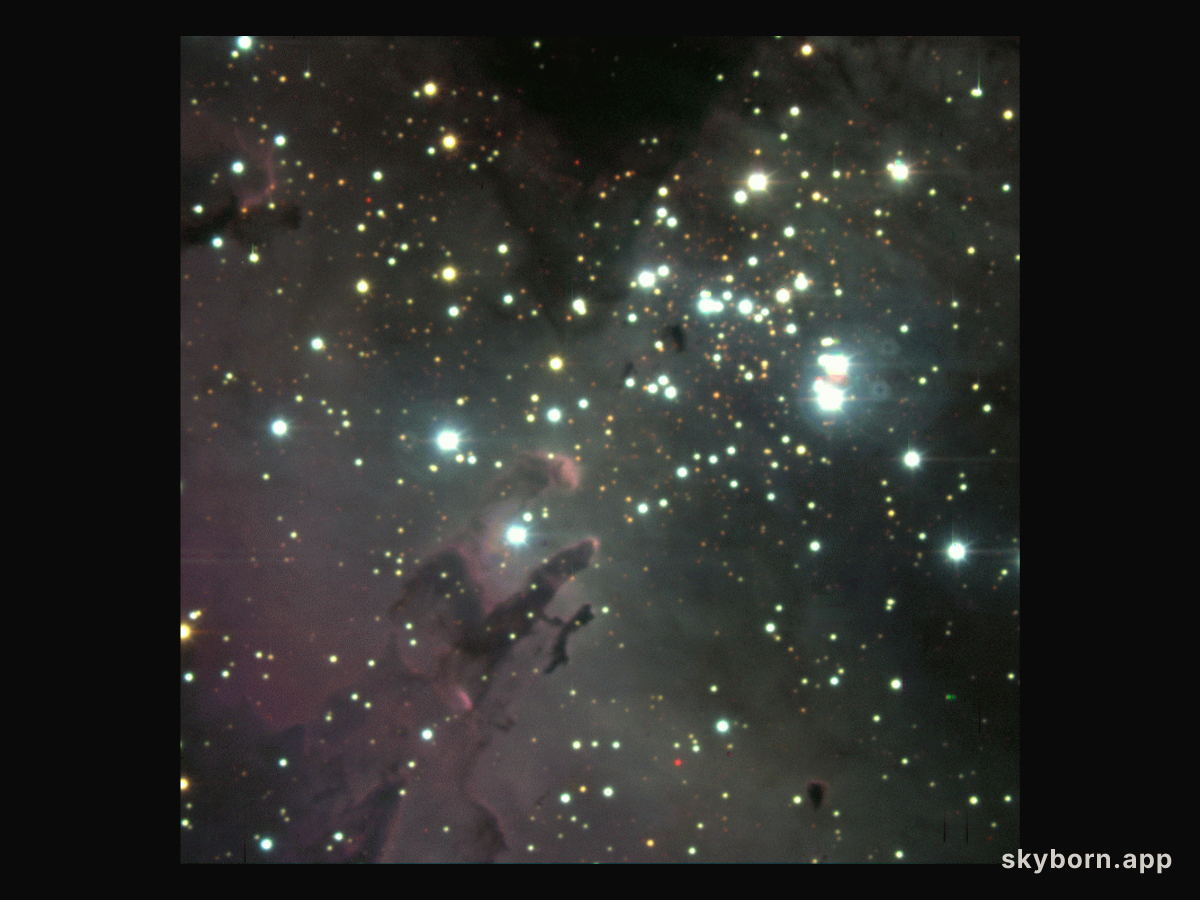 Blue Stars and Red Pillars