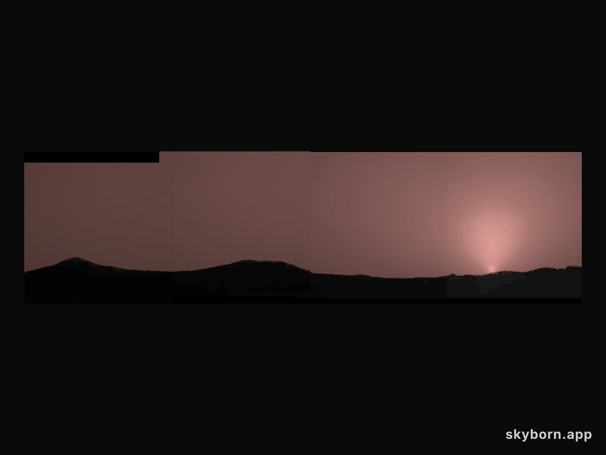 A Rusty Sunset on Mars