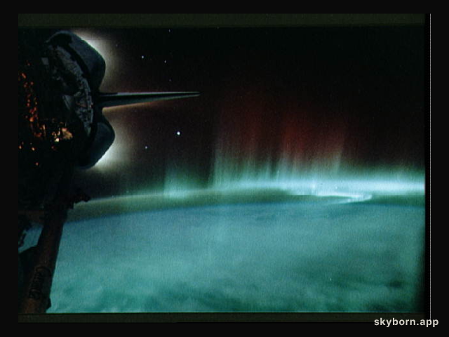 Southern Lights and Shuttle Glow