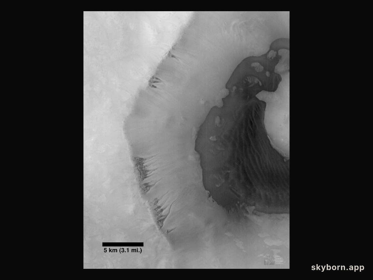 Martian Crater Shows Evidence of Dried Pond