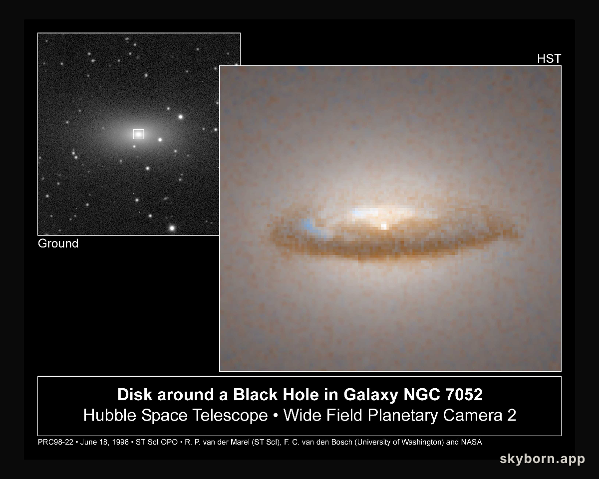 The Doomed Dust Disk of NGC 7052