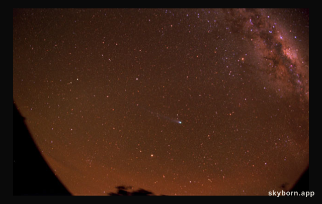 Comet Hyakutake and the Milky Way