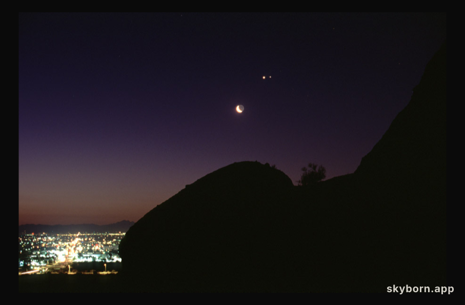 Moon, Venus, Jupiter, Phoenix