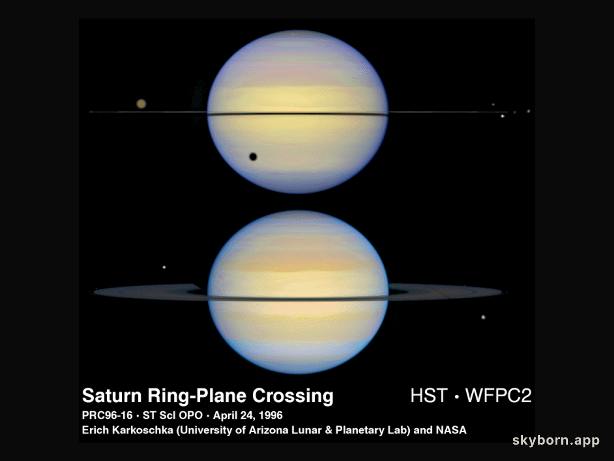 Saturn's Rings Seen Sideways
