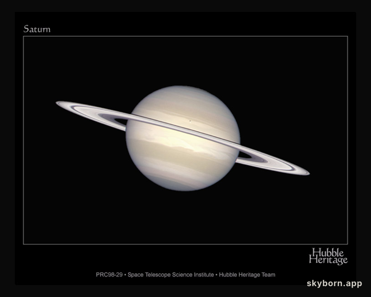 Natural Saturn On The Cassini Cruise
