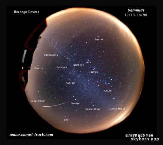 A Geminid From Gemini
