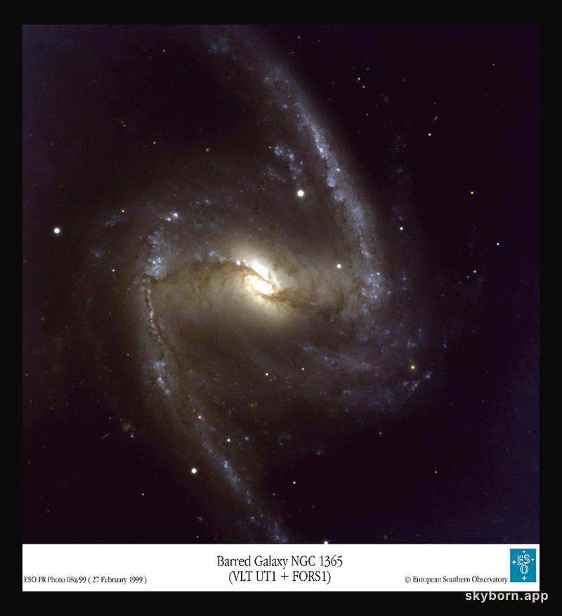 NGC 1365: A Nearby Barred Spiral Galaxy