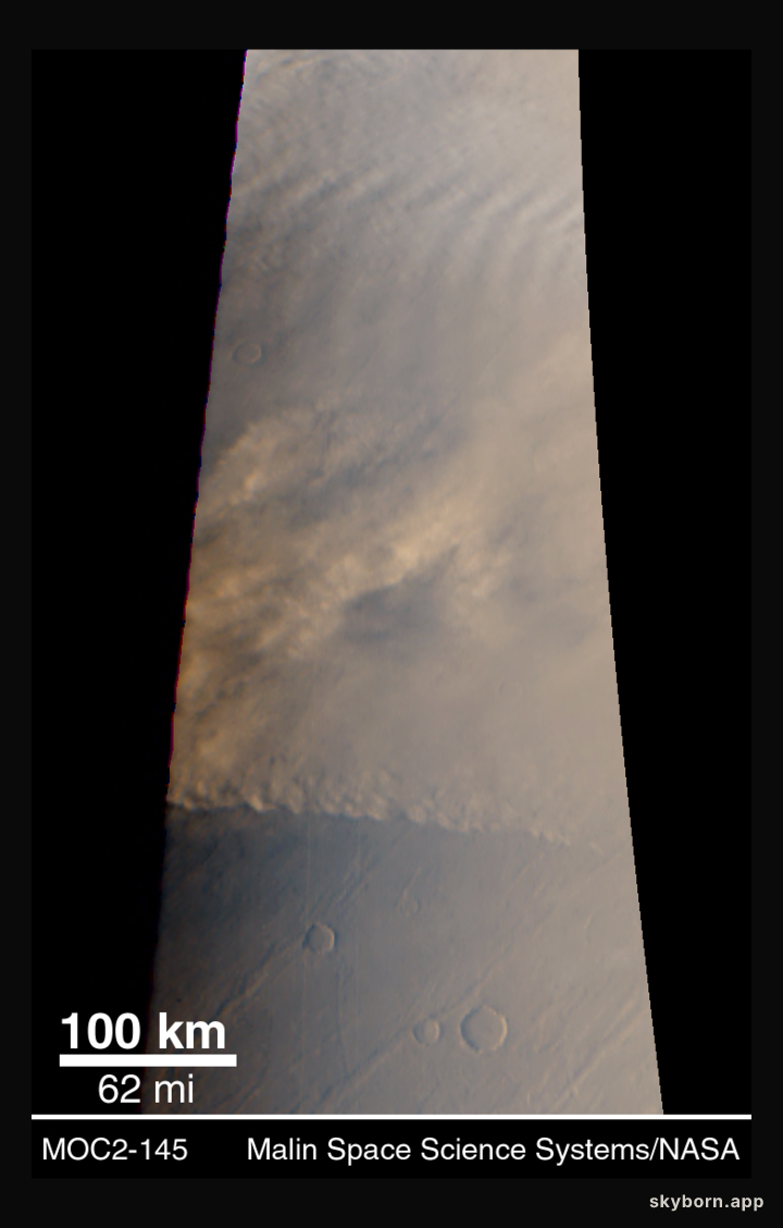 A Martian Dust Storm Approaches