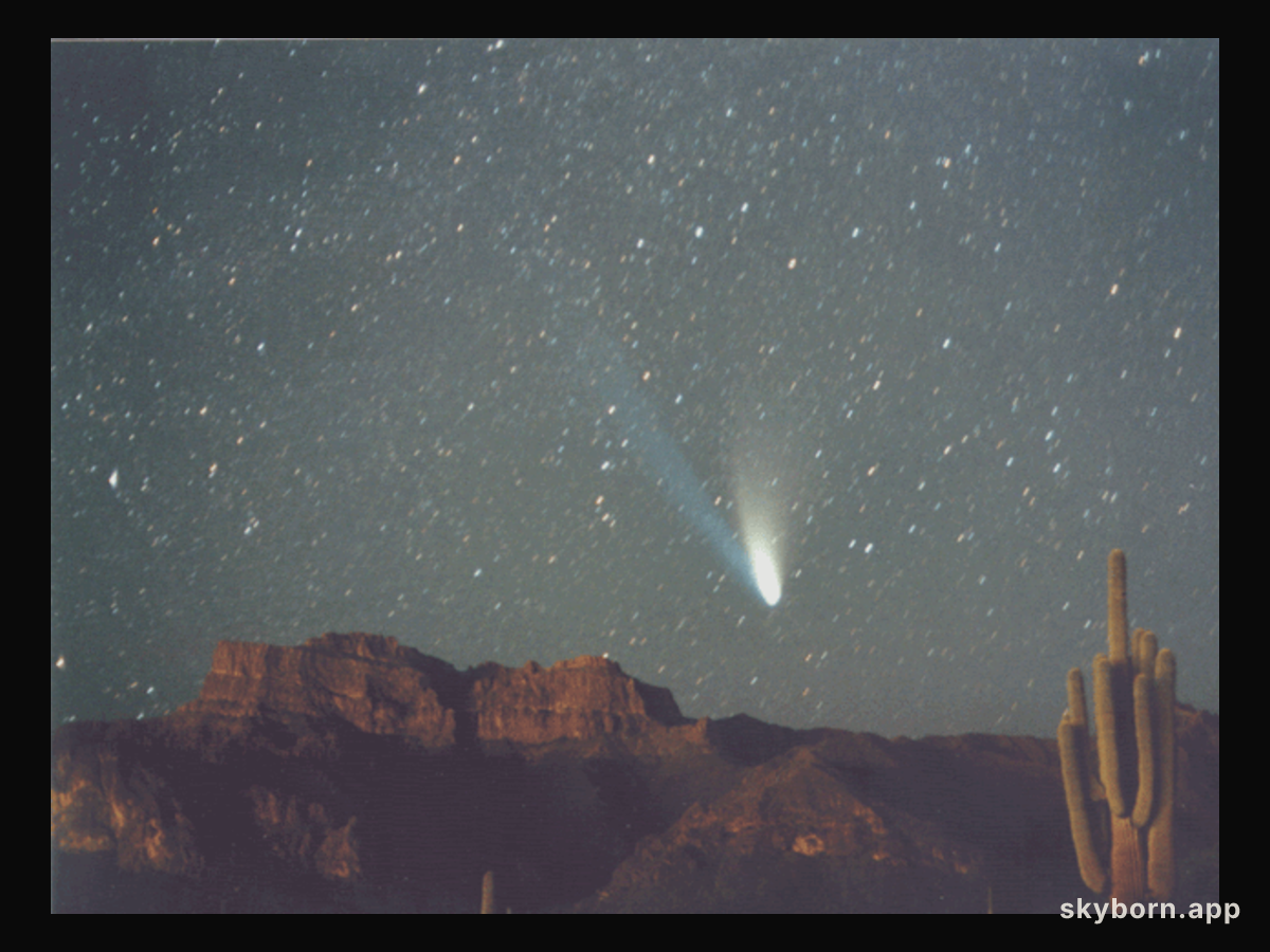 Comet Hale-Bopp Over the Superstition Mountains