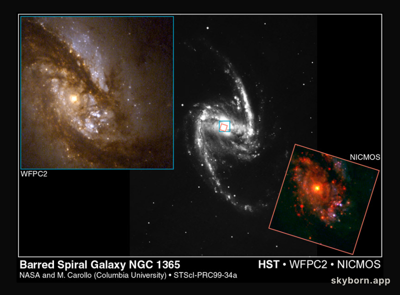 NGC 1365: Barred Spiral Galaxy