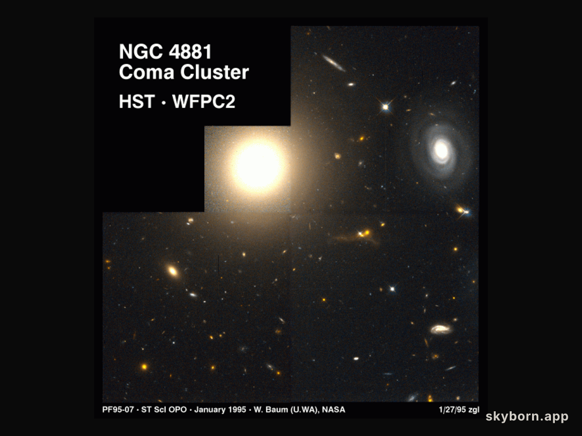 Elliptical Galaxy NGC 4881 in Coma