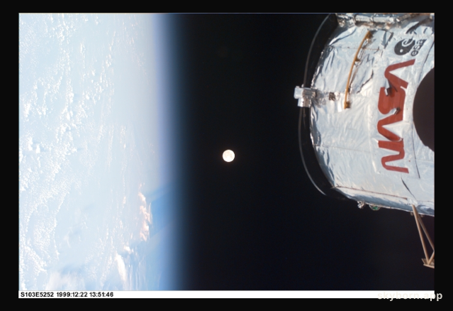 Earth, Moon, Hubble