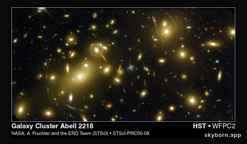 Abell 2218: A Galaxy Cluster Lens