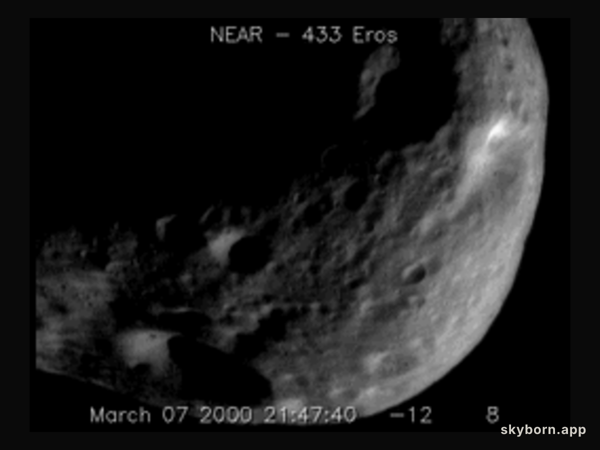 Flying Over Asteroid Eros' West End