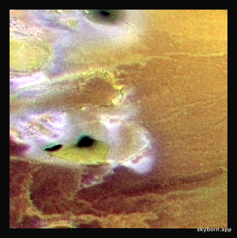 Calderas And Cliffs Near Io's South Pole