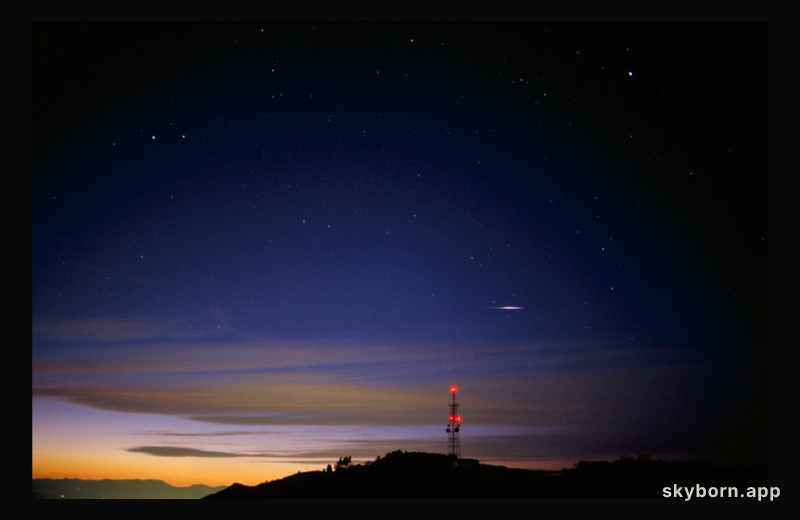An Iridium Flash Sunset