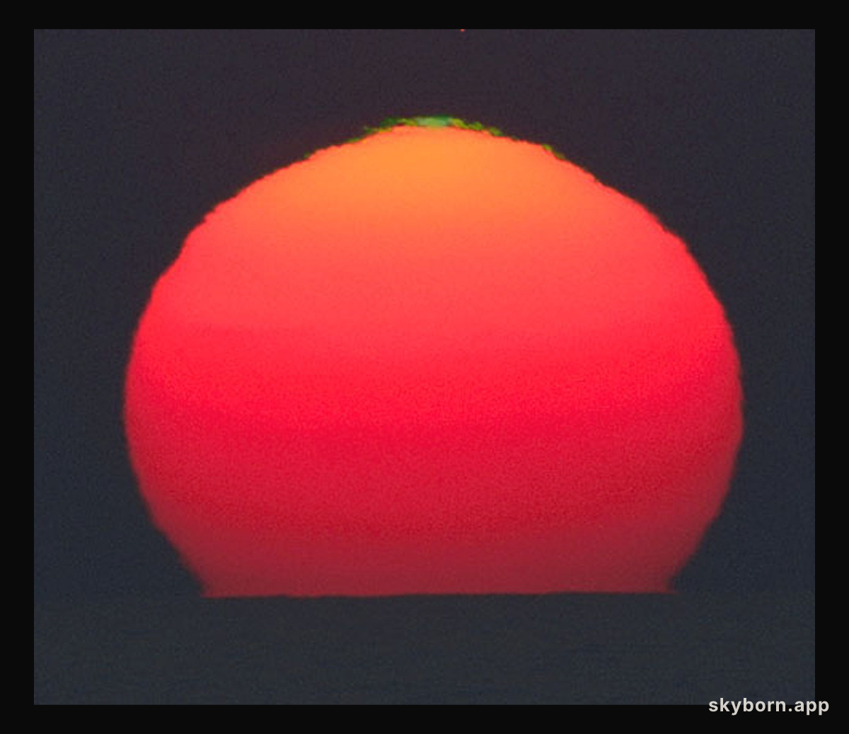 A Green Flash from the Sun