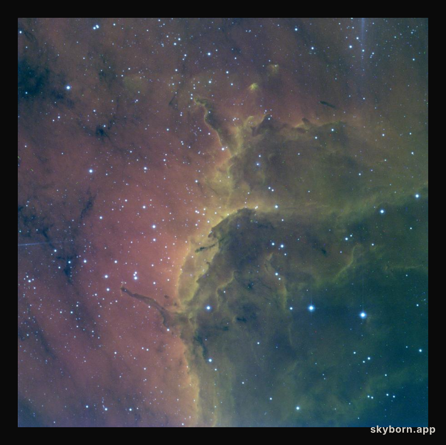 Pelican Nebula Ionization Front