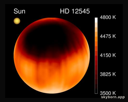 A Giant Starspot on HD 12545