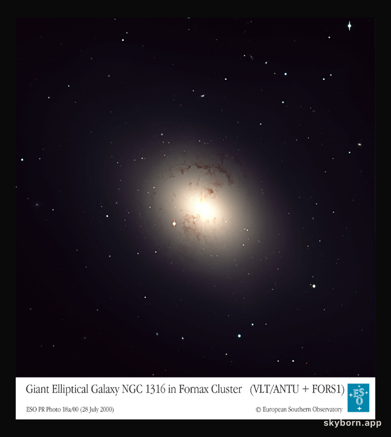 Unusual Giant Galaxy NGC 1316