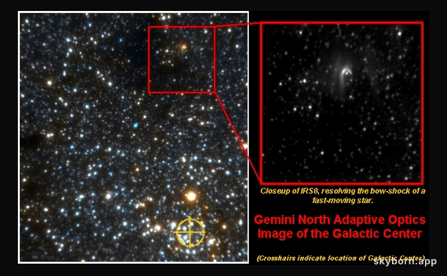 Gemini North Images Bow Shock Near Galactic Center