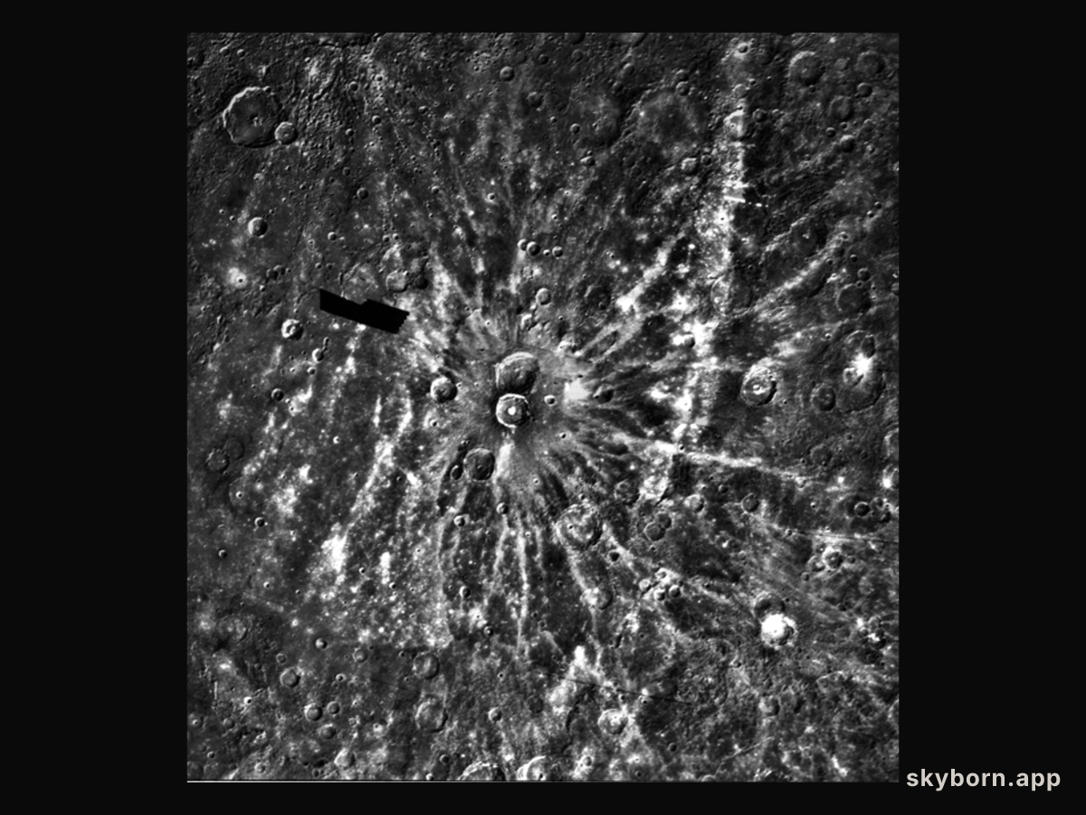 Degas Ray Crater on Mercury