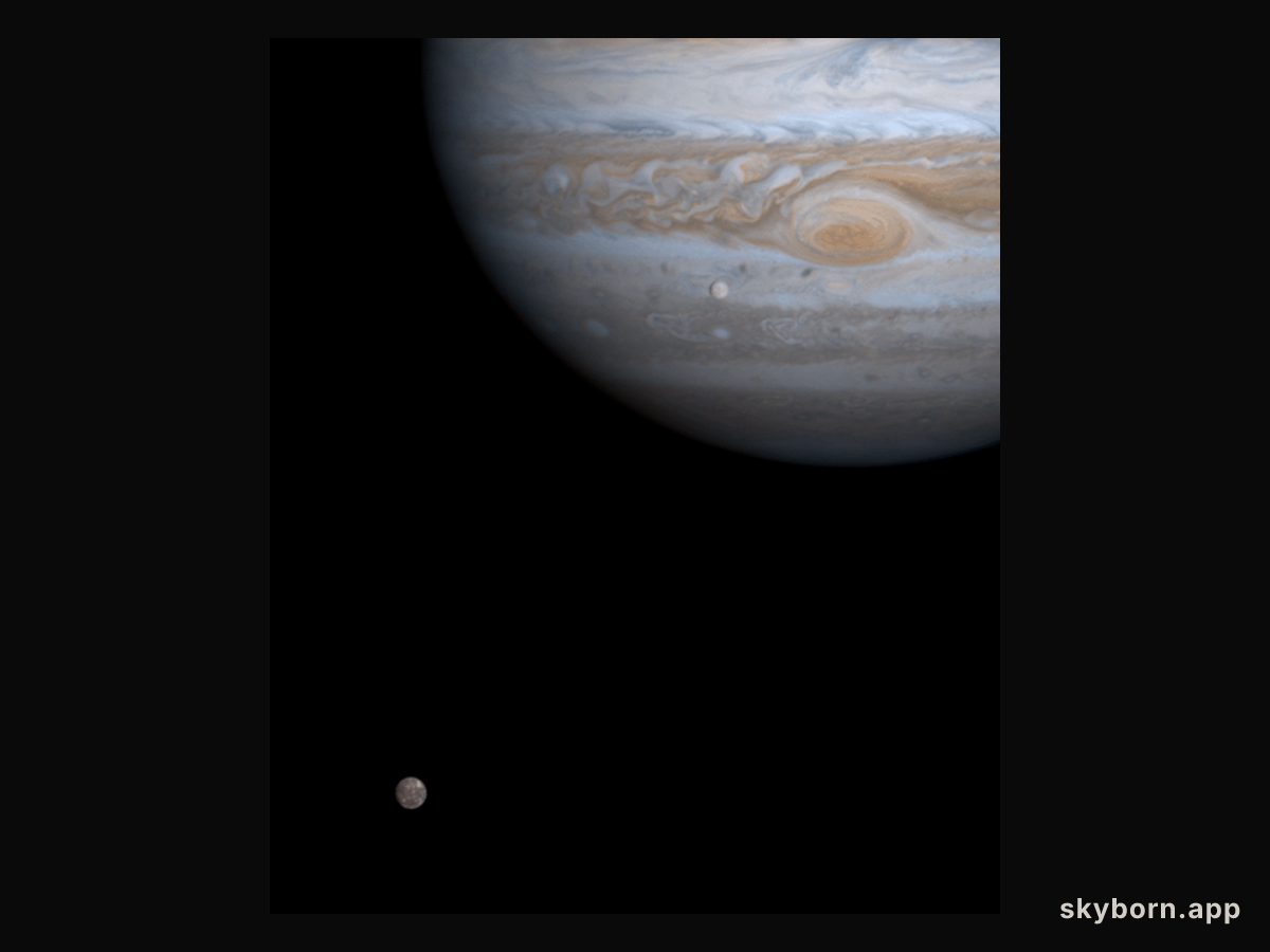 Jupiter, Europa, and Callisto