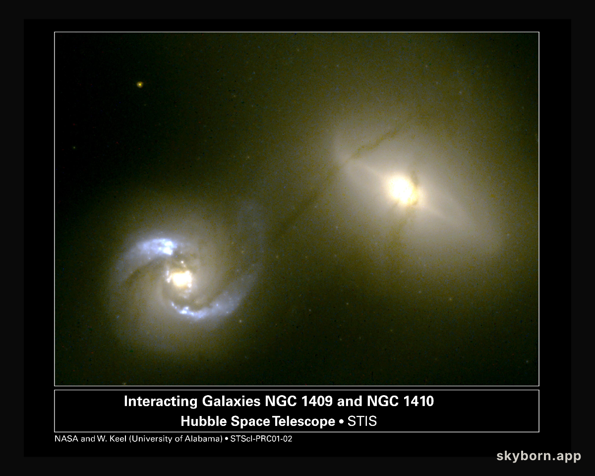 NGC 1410/1409: Intergalactic Pipeline