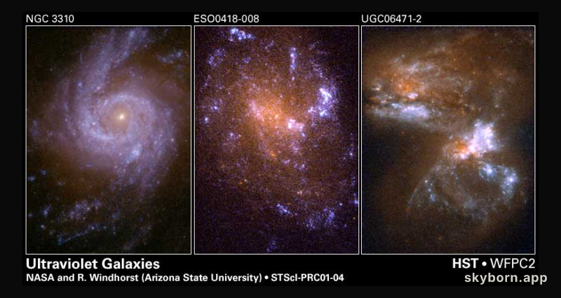 Spiral Galaxy NGC 3310 in Ultraviolet
