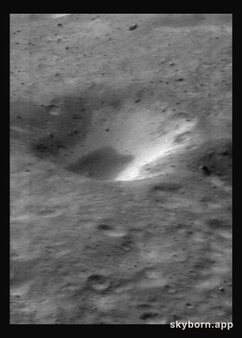 A Two Toned Crater on Asteroid Eros